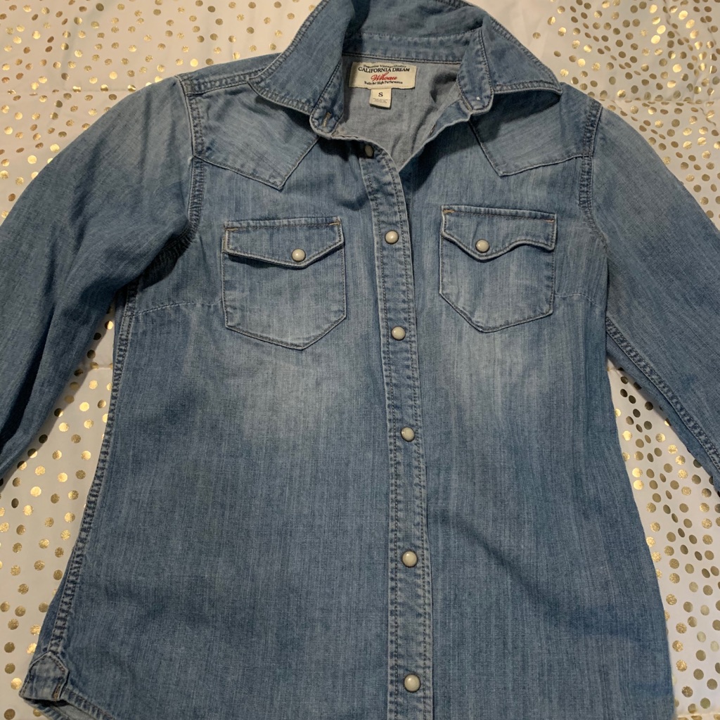 California Dream Who.A.U Long Sleeve Jeans Blouse